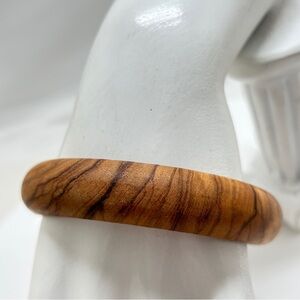 Turned Cherry Wood Bangle Bracelet, 8.5”, Large